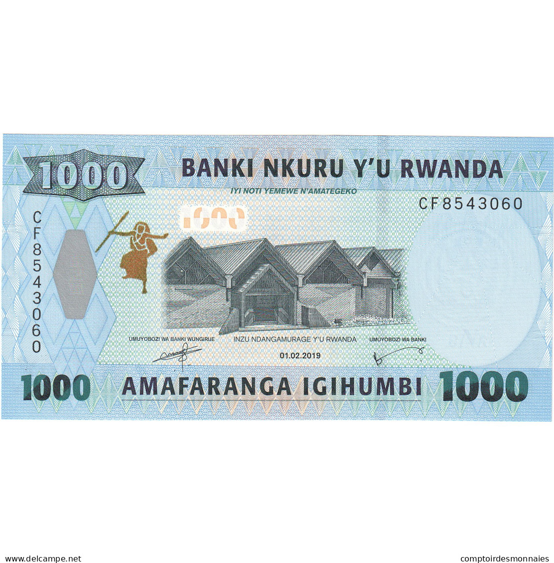 Rwanda, 1000 Francs, 2019, 2019-02-01, NEUF - Rwanda