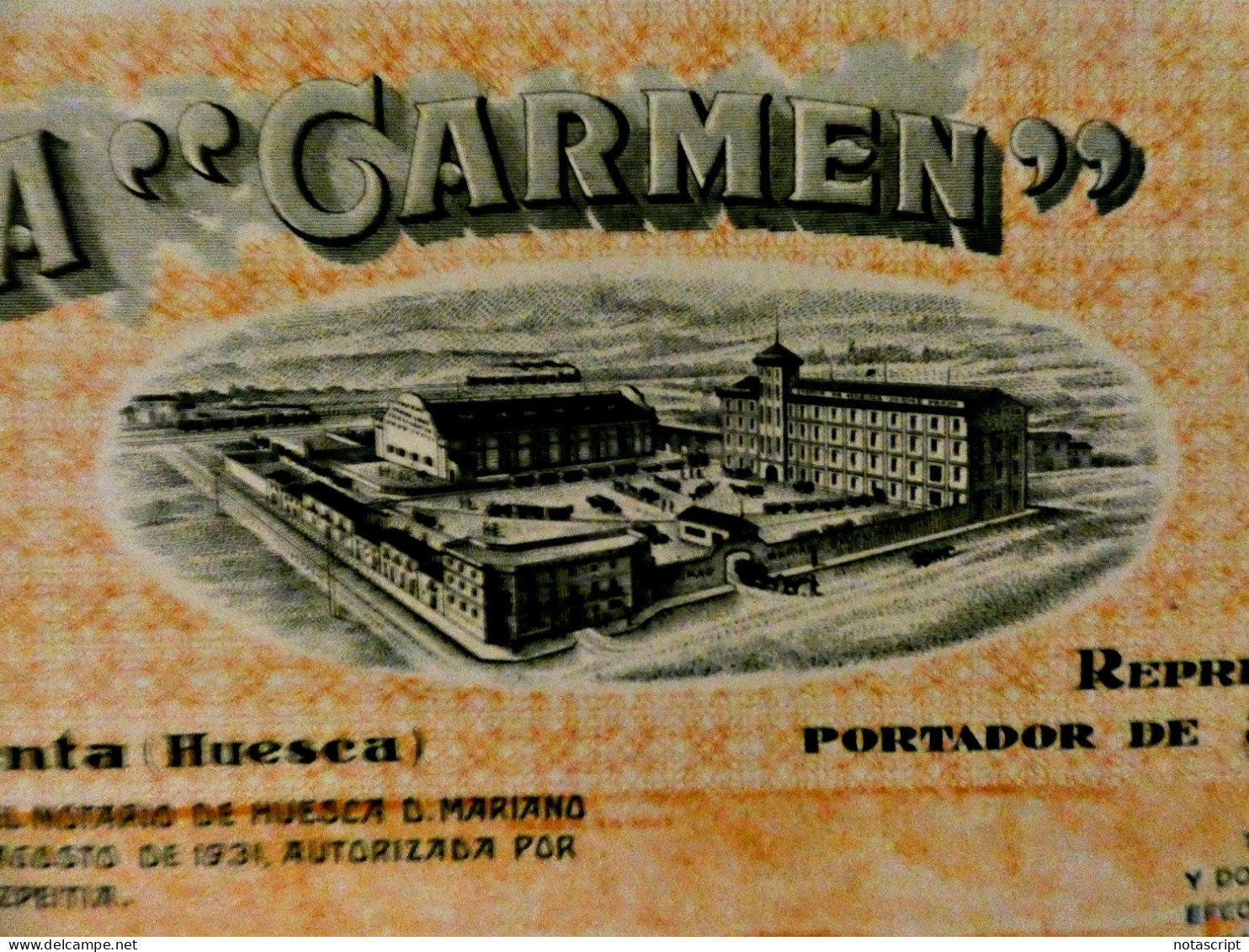 Harinera Carmen,Tardienta, 1931 Acción - Agriculture