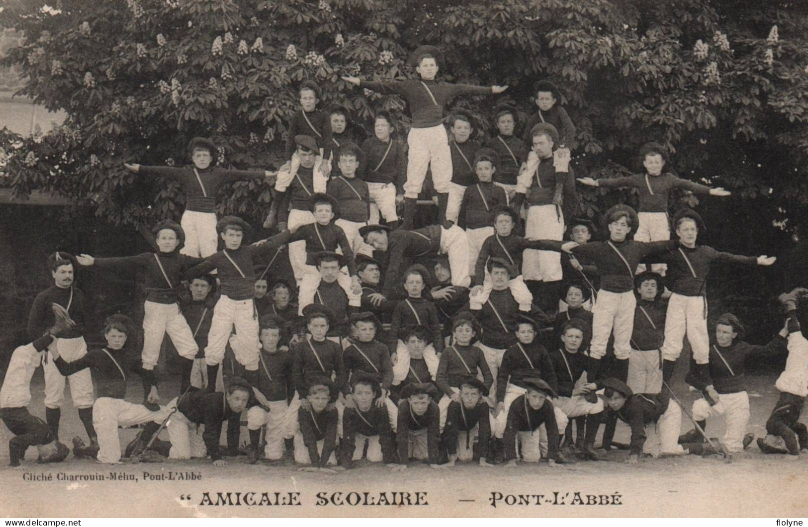 Pont L'abbé - Amicale Scolaire De La Ville - Groupe D'enfant Gym Gymnastique Sport - Pont L'Abbe