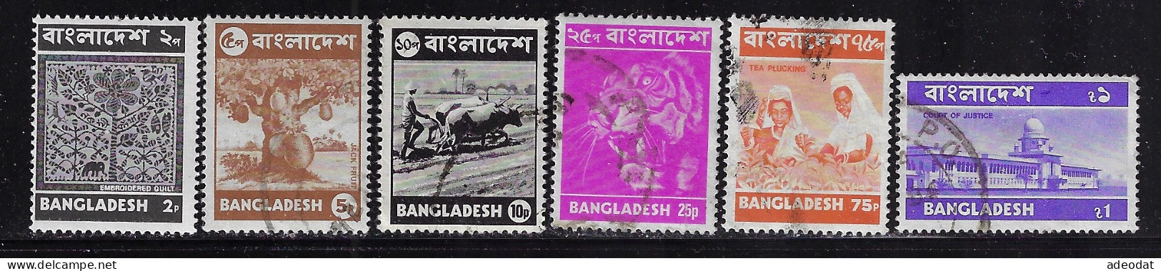 BANGLADESH 1973  SCOTT #42,44,45,47,50,52 USED - Bangladesch