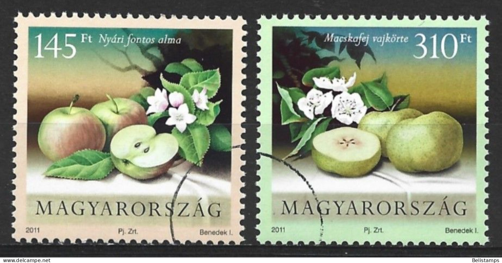 Hungary 2011. Scott #4200-1 (U) Fruits And Blossoms  *Complete Set* - Gebraucht