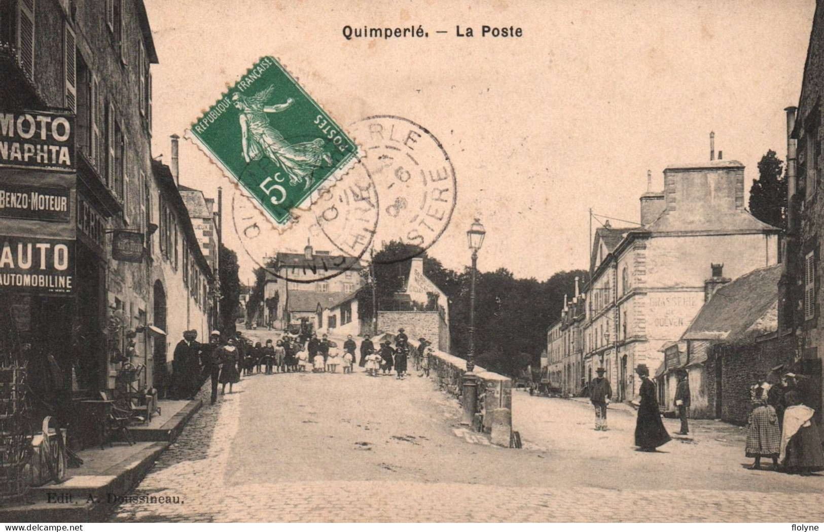 Quimperlé - RARE CPA - Rue Et La Poste - Quimperlé