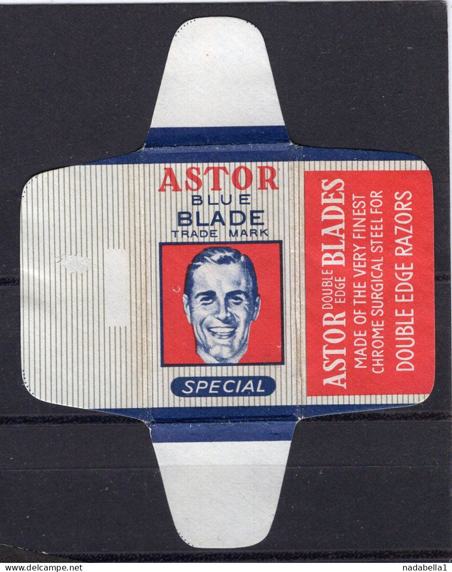 RAZOR BLADE WRAPPER,POUCH,ASTOR BLUE BLADE - Razor Blades