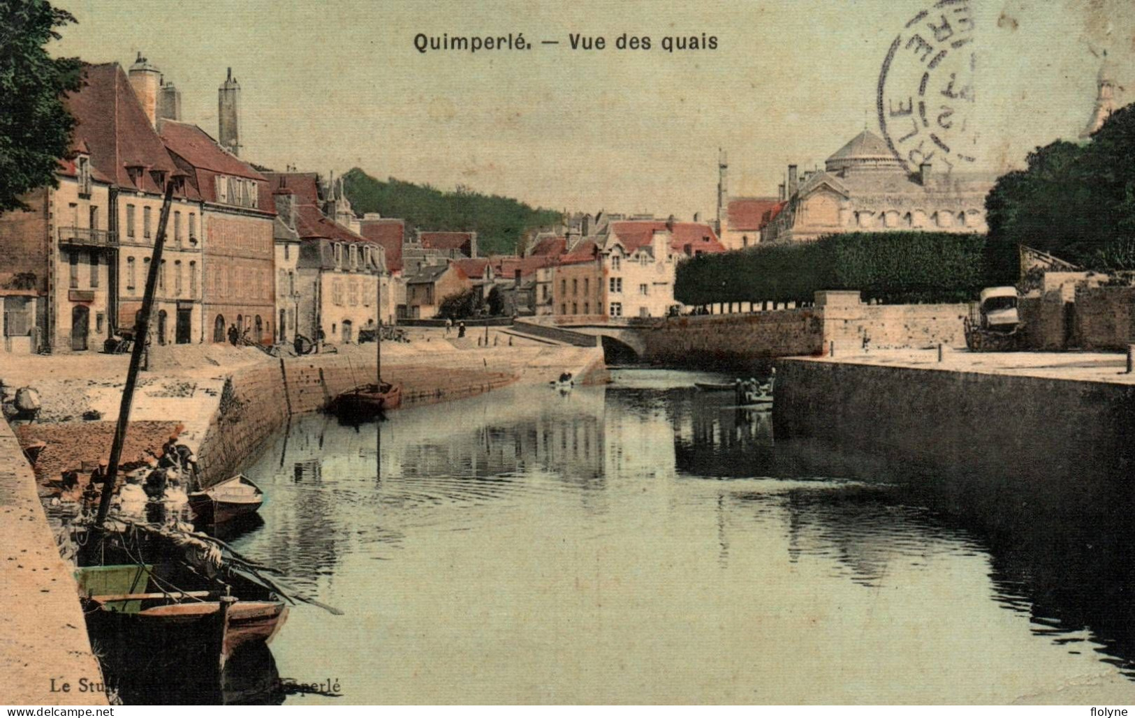 Quimperlé - Vue Des Quais - Toilée , En Couleur - Lavoir Laveuses - Quimperlé