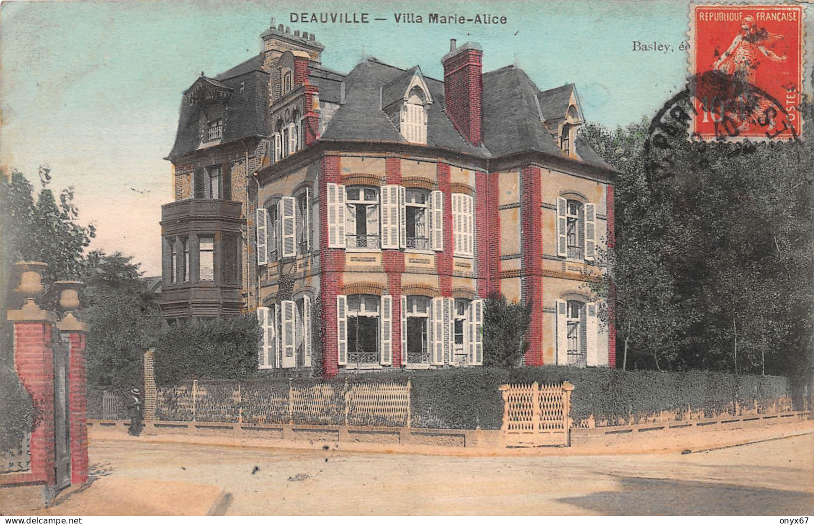 DEAUVILLE-14-Calvados- Villa Marie Alice  Carte Décollée Basley éditeur - Deauville