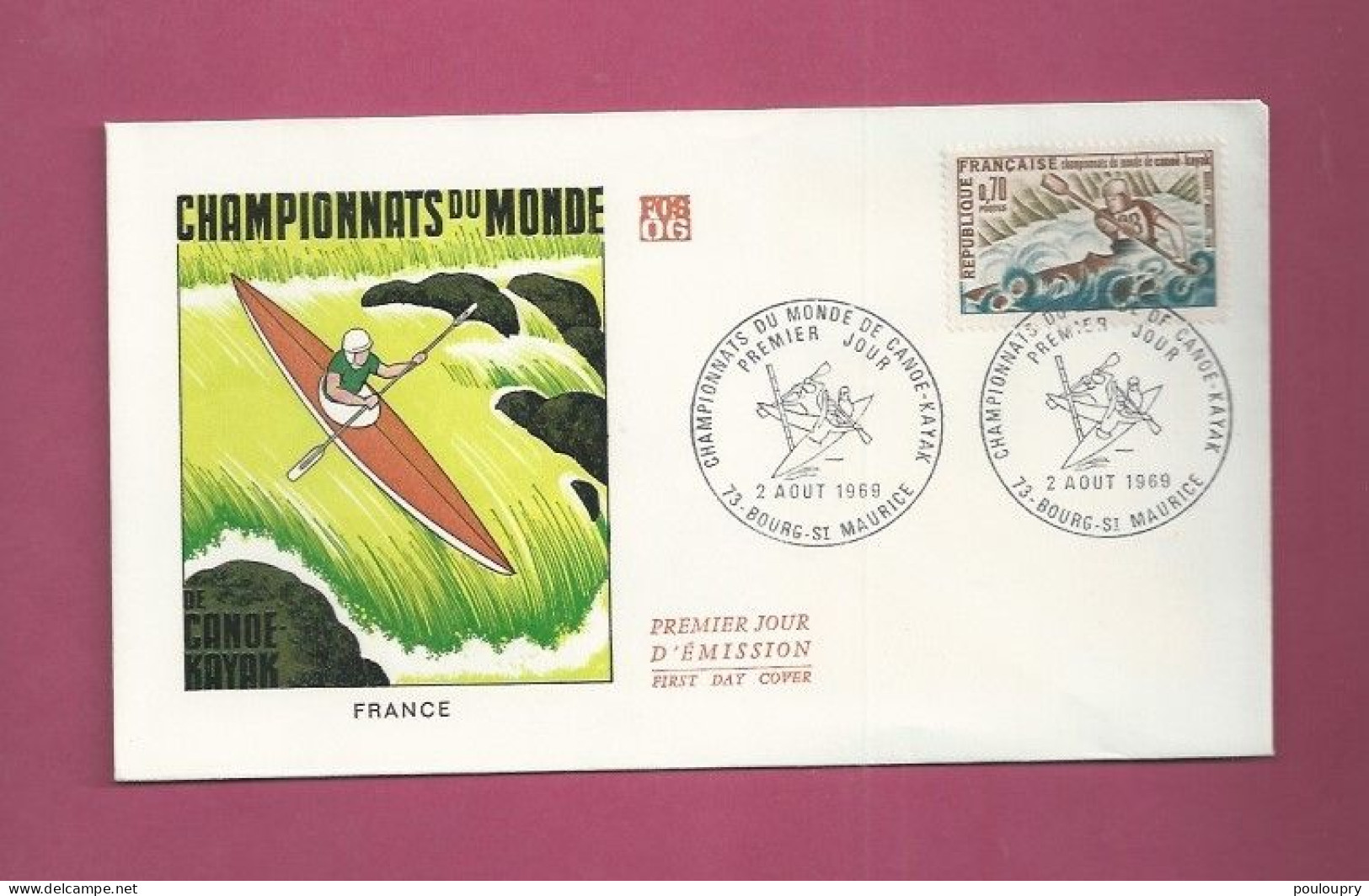 France - FDC YT N° 1609 - Championnats Du Monde - Kanu