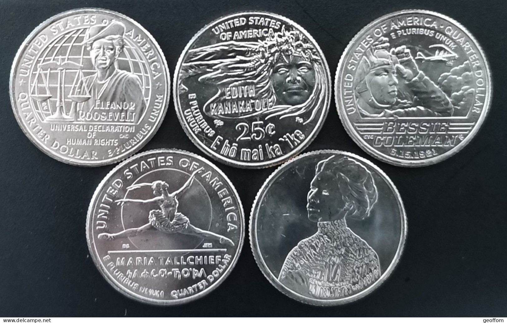 Série 5 Quarter Dollar USA Intégralité 2023 UNC Atelier P - Non Classificati