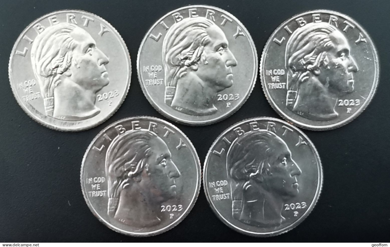 Série 5 Quarter Dollar USA Intégralité 2023 UNC Atelier P - Zonder Classificatie