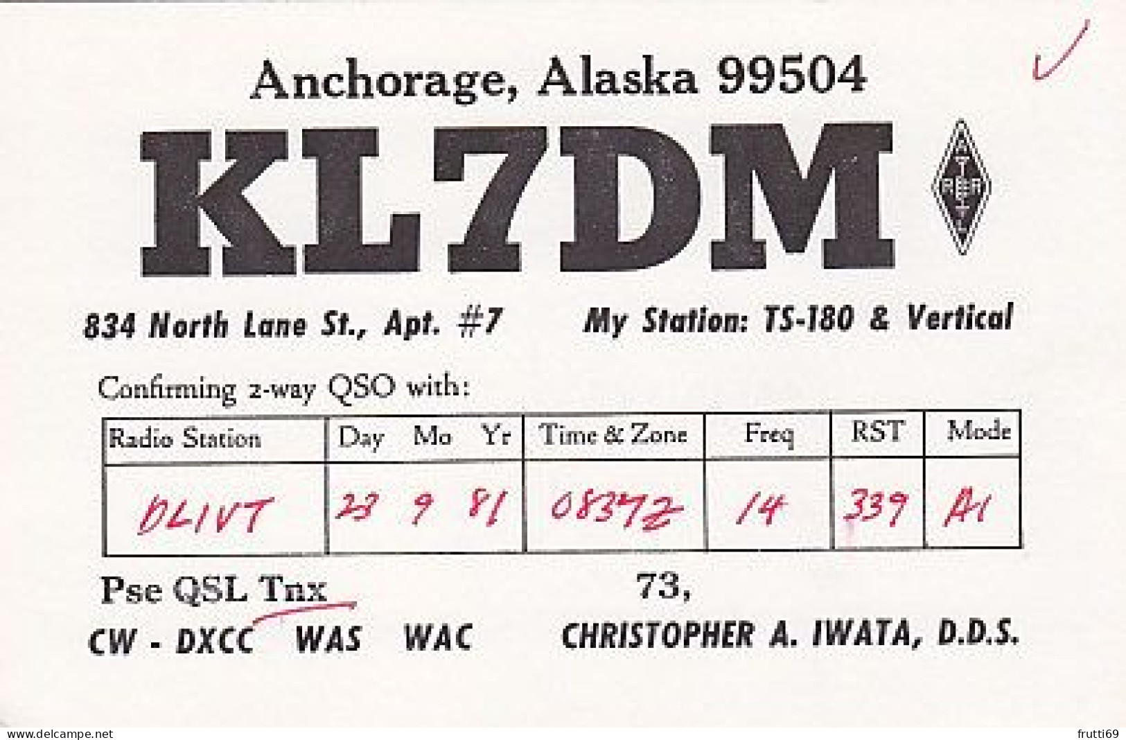 AK 183634 USA - Alaska - Anchorage - Radio Amateur