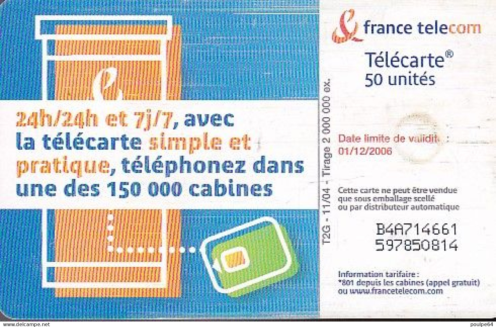 F1340   11/2004 - MODE D'EMPLOI 4 " CABINE GARÇON " - 50 GEM1 - 2004