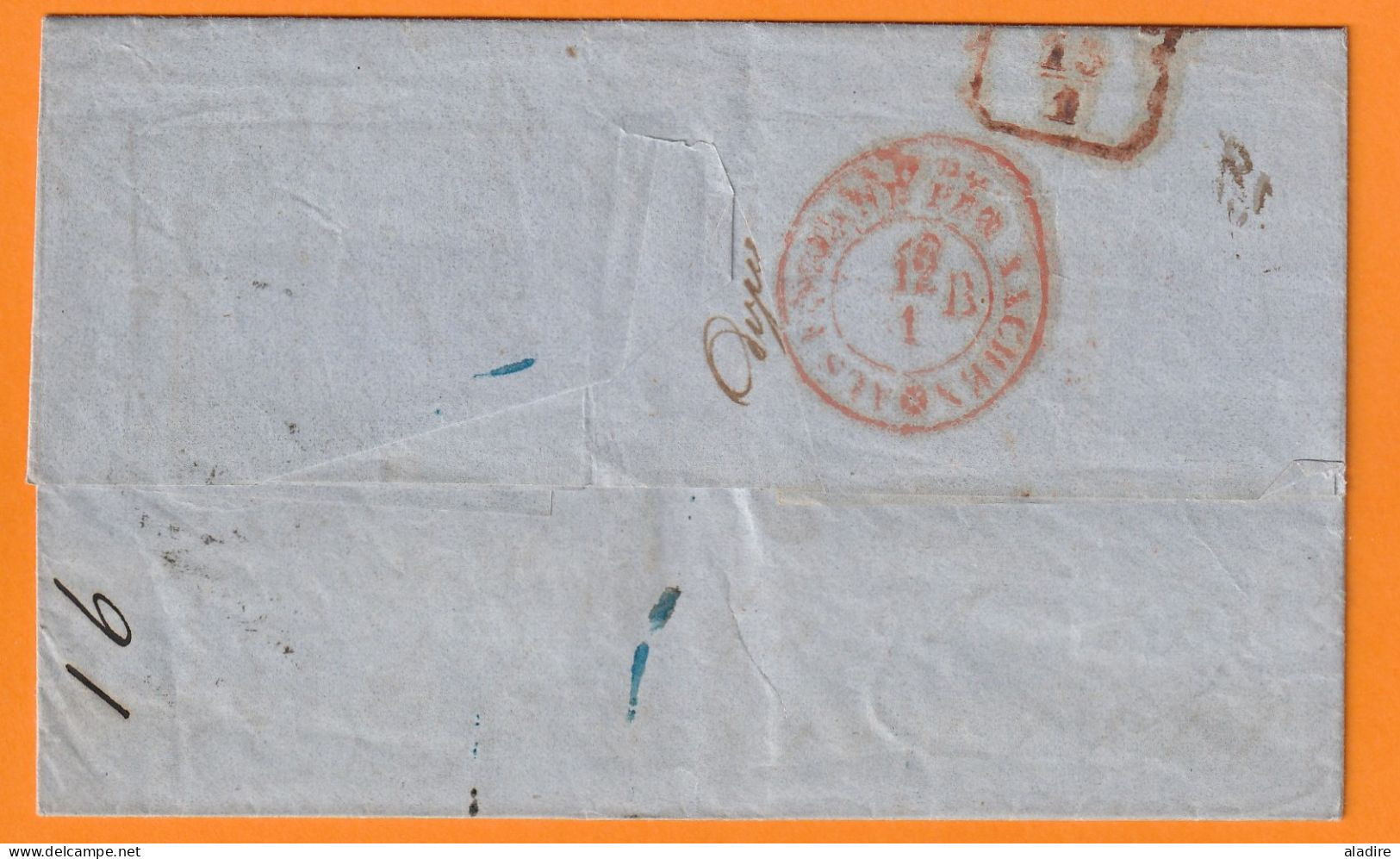 1862 - Lettre Pliée De London Londres Vers Triest Trieste (Autriche Aujourd'hui Italie Italia) - Postmark Collection