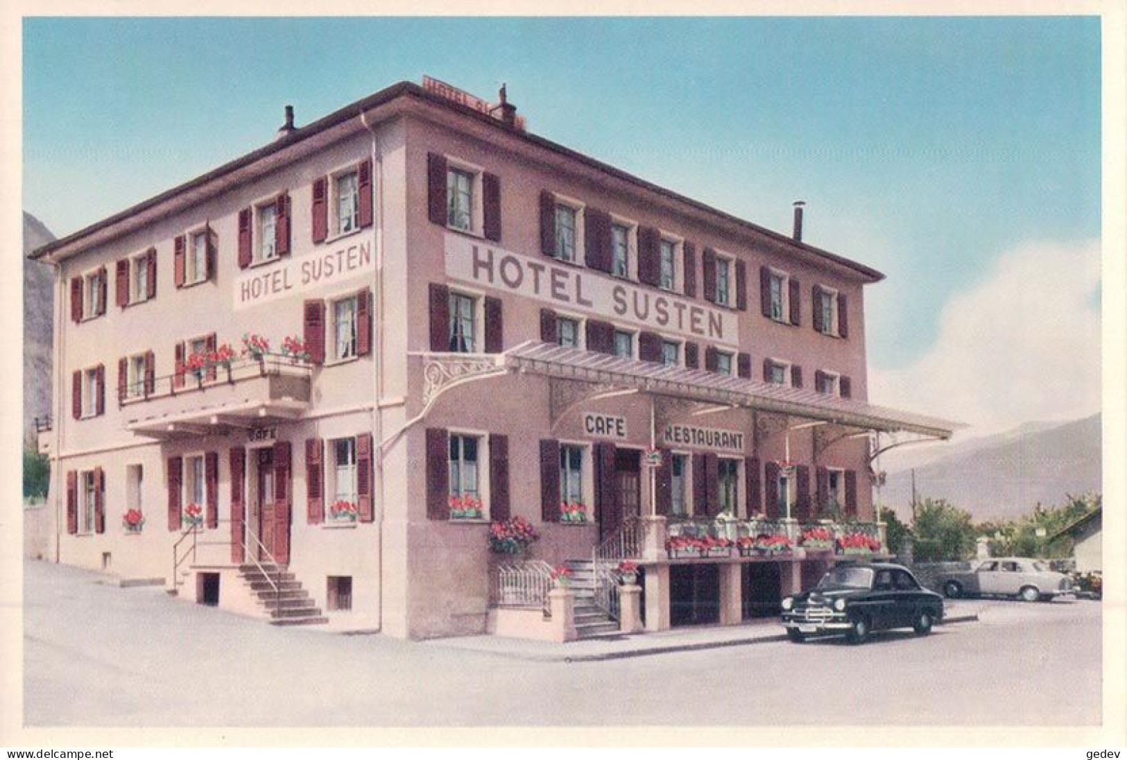 Leuk - Susten Restaurant Hotel Susten, Prop. F. Hischier-Schröter, Automobiles (53272) - Loèche