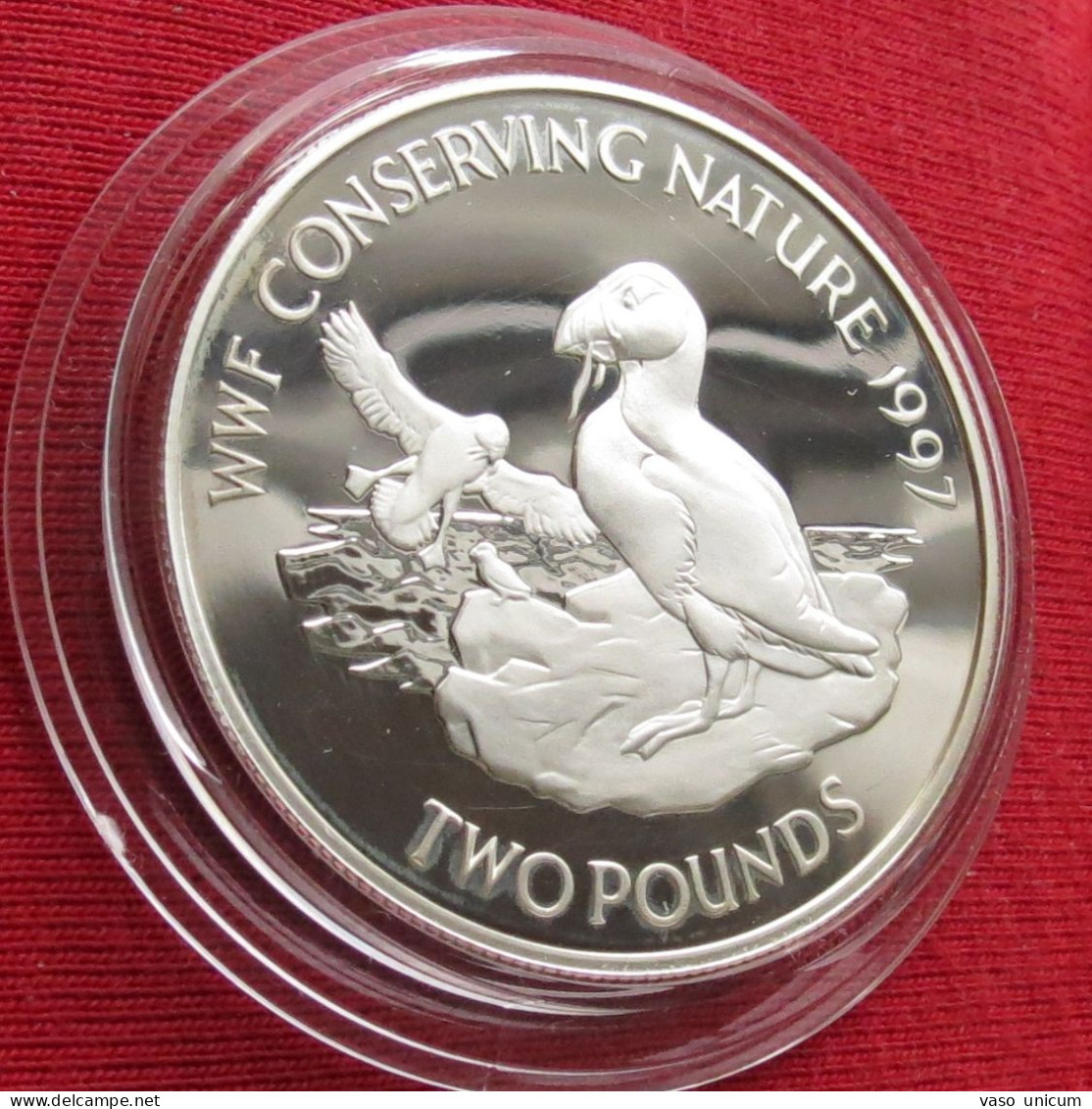 Alderney 2 Pound 1997  WWF Birds - Islas Del Canal