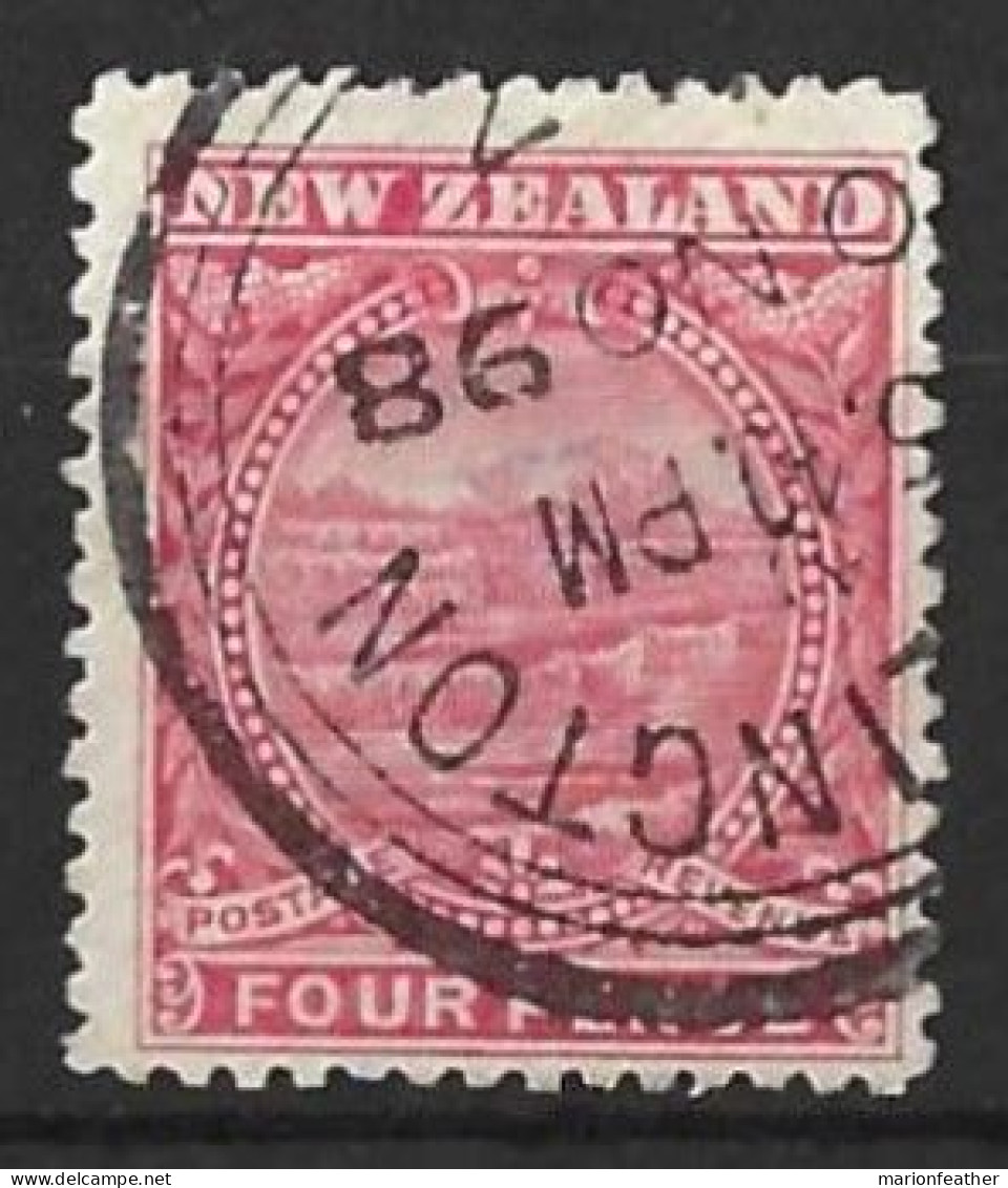 NEW ZEALAND..QUEEN VICTORIA..(1837-01.)....." 1898.."....4d ...DULL ROSE....SG252b....(CAT.VAL.£19..)...CDS...VFU... - Gebraucht