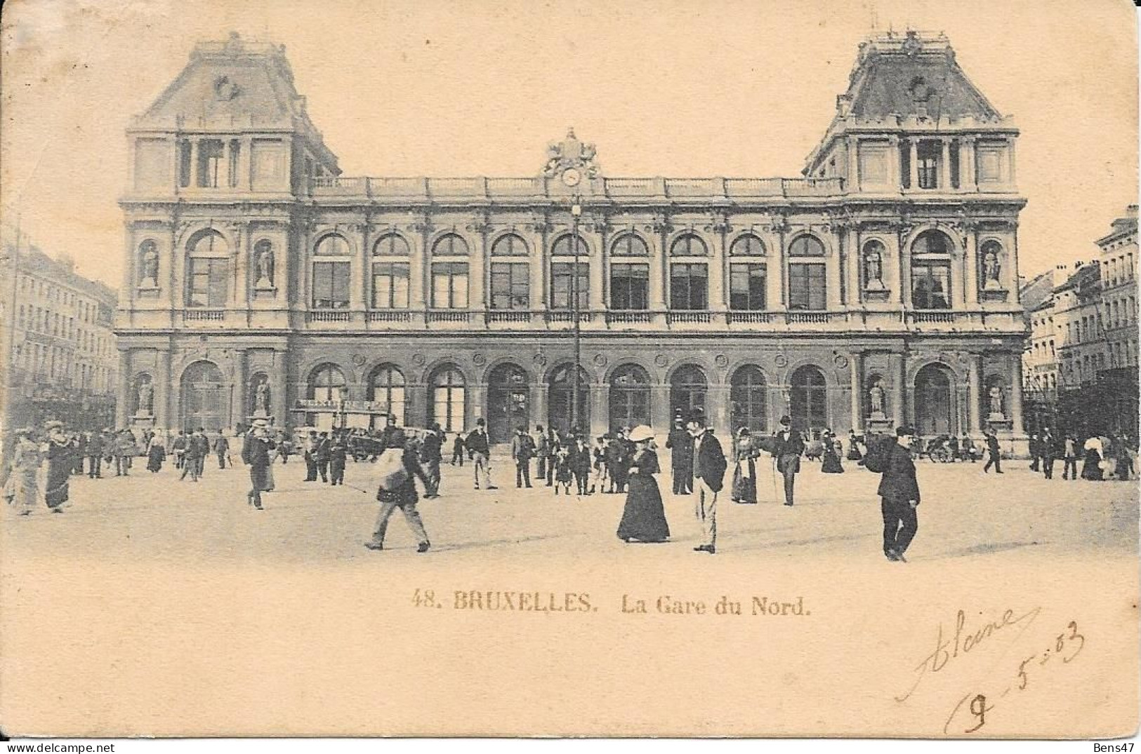 Bruxelles La Gare Du Nord   9-5-193 - Chemins De Fer, Gares