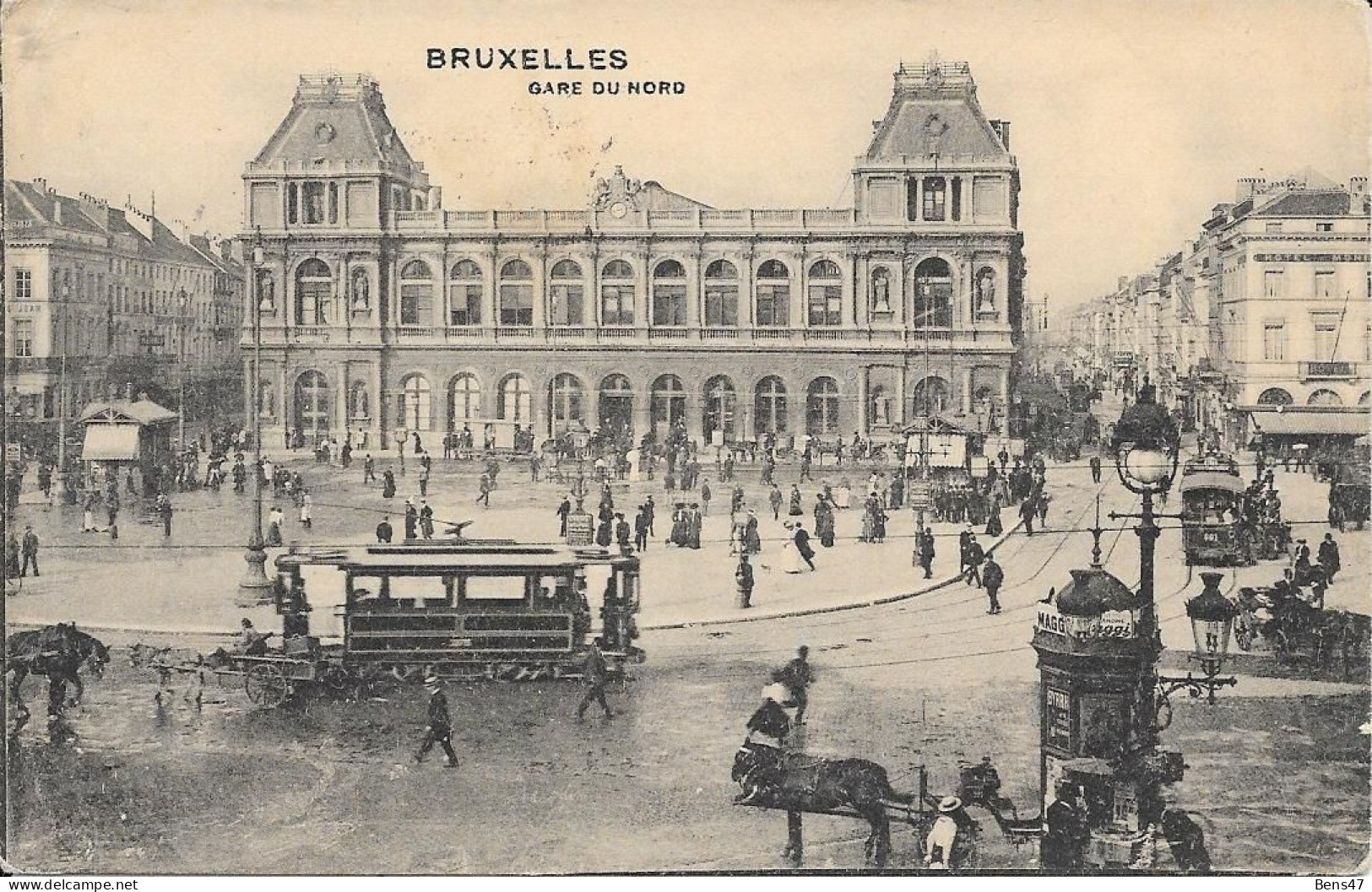 Bruxelles La Gare Du Nord   1-6-1914 - Spoorwegen, Stations