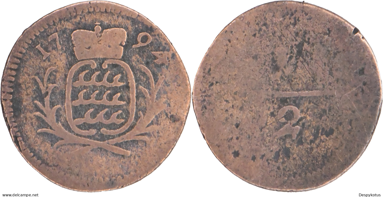 ALLEMAGNE - Duché De Wurtemberg - 1/2 Kreuzer - 0.50 G. - Louis-Eugène - TRES RARE - 17-059 - Taler En Doppeltaler