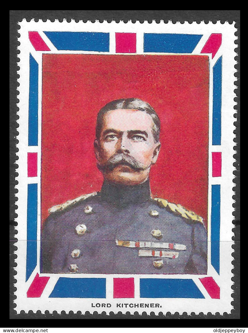 1914- 1918 EPOQUE DELANDRE VIGNETTE WW1 GREAT BRITAIN GB ERINNOFILO LORD KITCHENER - Vignettes Militaires