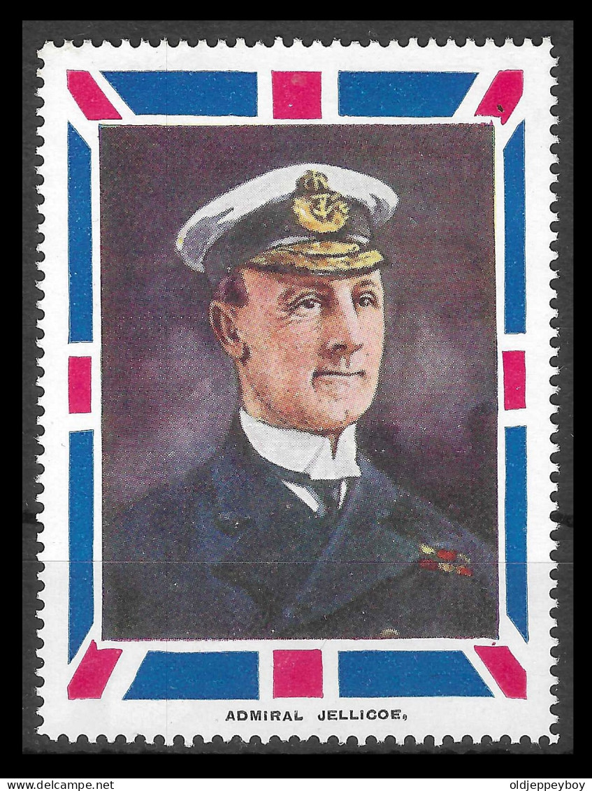 1914- 1918 EPOQUE DELANDRE VIGNETTE WW1 GREAT BRITAIN GB ERINNOFILO ADMIRAL JELLICOE - Vignettes Militaires