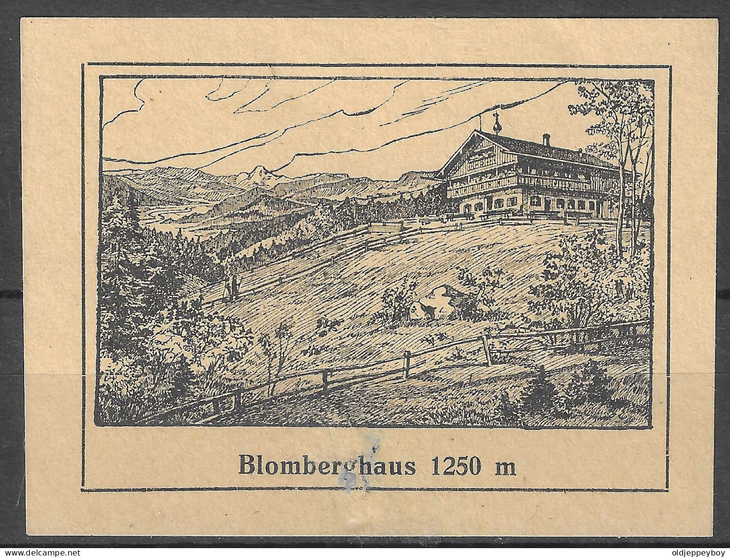 GERMANY Bad Tolz Blomberghaus 1250 M VIGNETTE CINDERELLA Reklamemarke POSTER STAMP SEAL BIG  6 X 8 CM - Erinnofilia