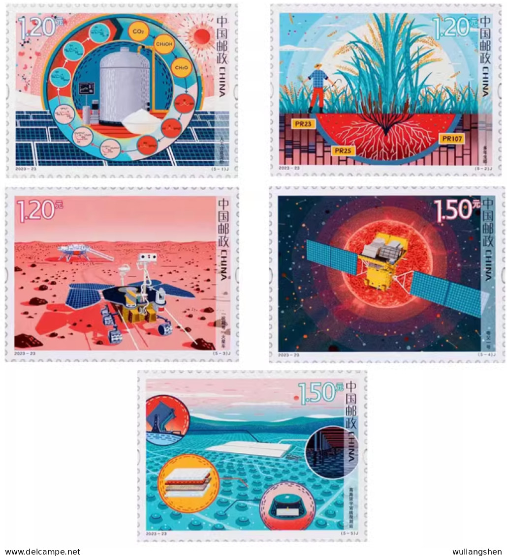 China 2023 Technological Innovation 5v MNH - Storia Postale