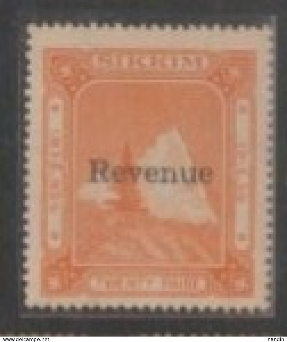 1971 FISCAL SIKKIM 20 PAISE OVPT *REVENUE* STAMP ASIA INDIA/ INDIAN HISTORY ITEM - Official Stamps