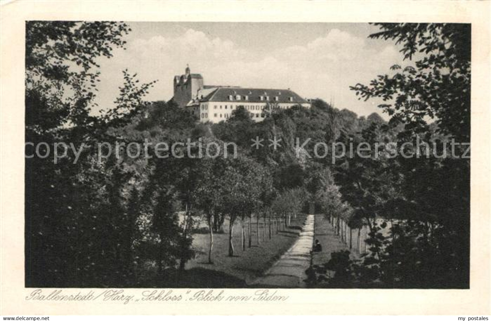 43289009 Ballenstedt Blick Von Sueden Nach Dem Schloss Luxo Gravure Ballenstedt - Ballenstedt