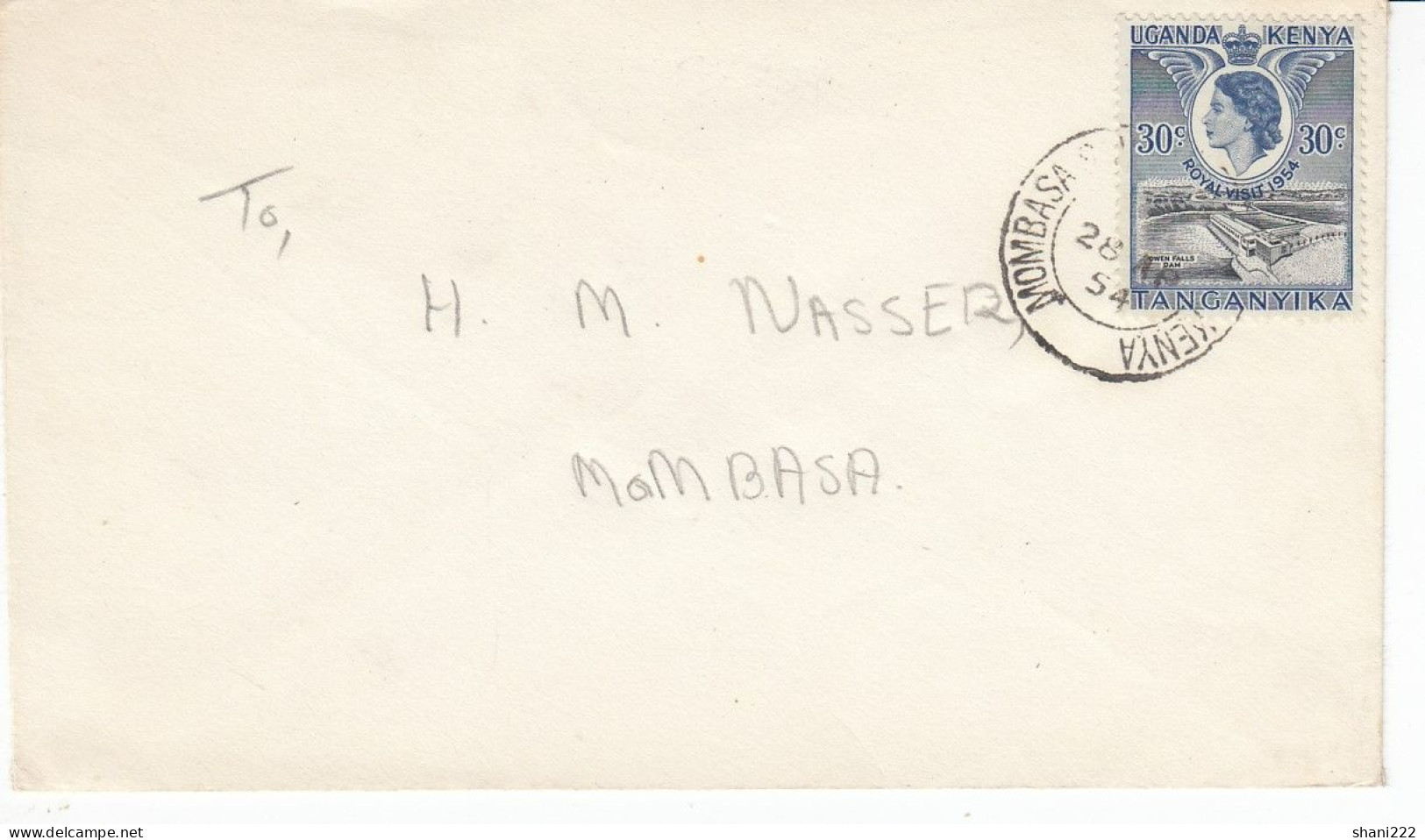 Tanganyika 1954 Domestic Letter (3-239) - Tanganyika (...-1932)