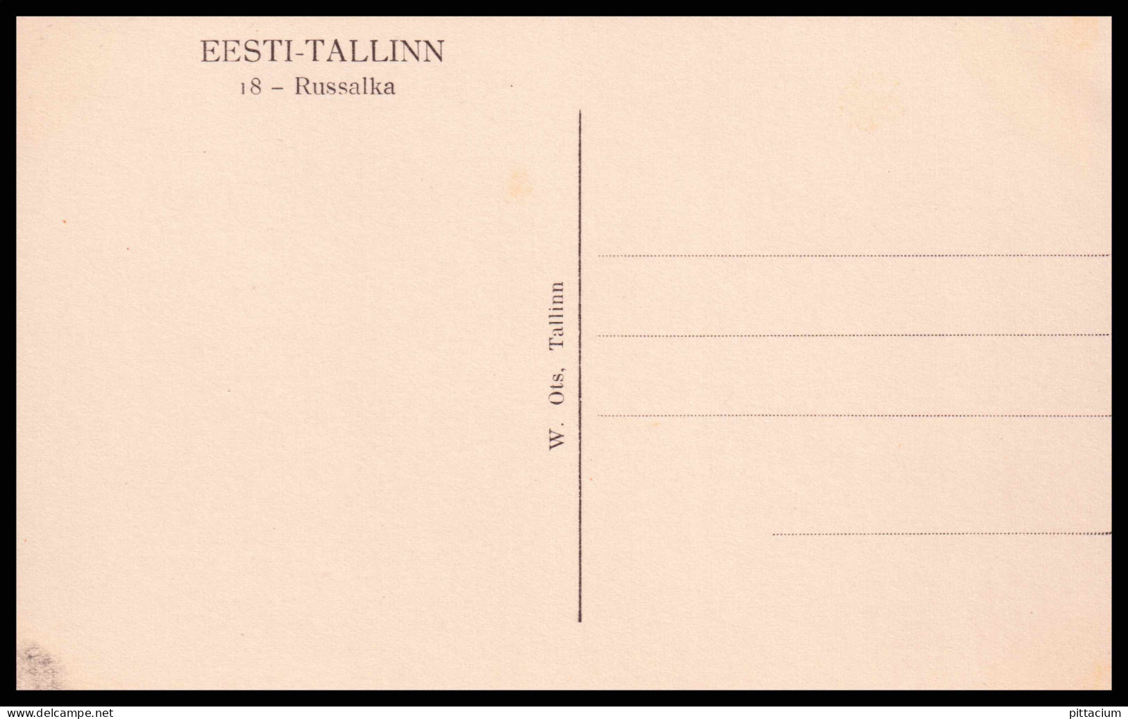 Estland 1930: Ansichtskarte  | Denkmal, Russalka, Beleuchtung  | - Estonie