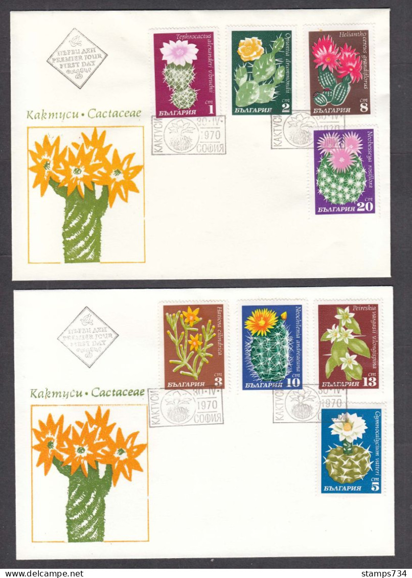 Bulgaria 1970 - Kakteen, Mi-Nr. 1991/98, 2 FDC - FDC