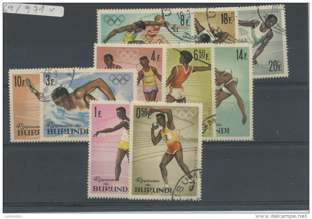 BURUNDI: JO DE TOKYO N° Yvert 102/111 Obli. - Used Stamps