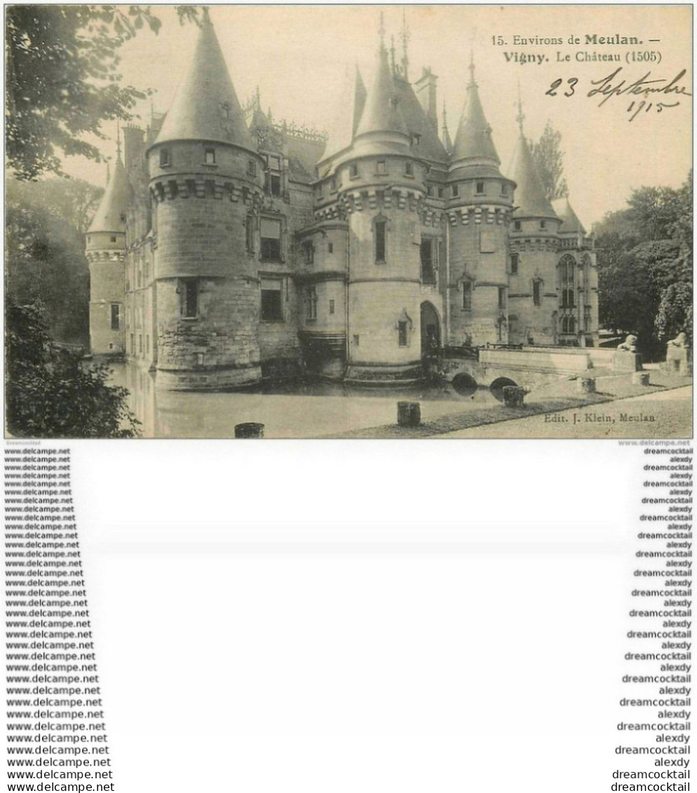 95 VIGNY. Le Château 1915 - Vigny