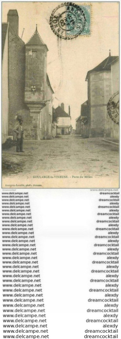 89 COULANGES LA VINEUSE. Villageois à La Porte Du Milieu 1905 - Coulanges La Vineuse
