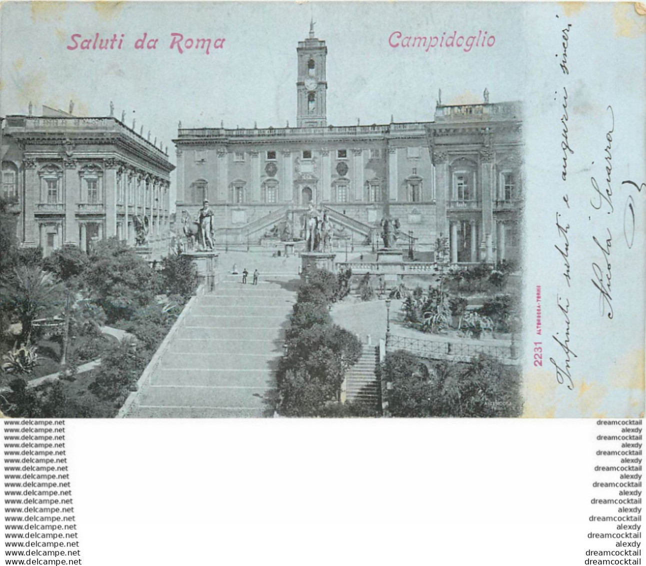 Lot De 2 Cpa ROMA ROME. Piazza Navona 1912 Et Campidoglio 1904 - Collezioni & Lotti