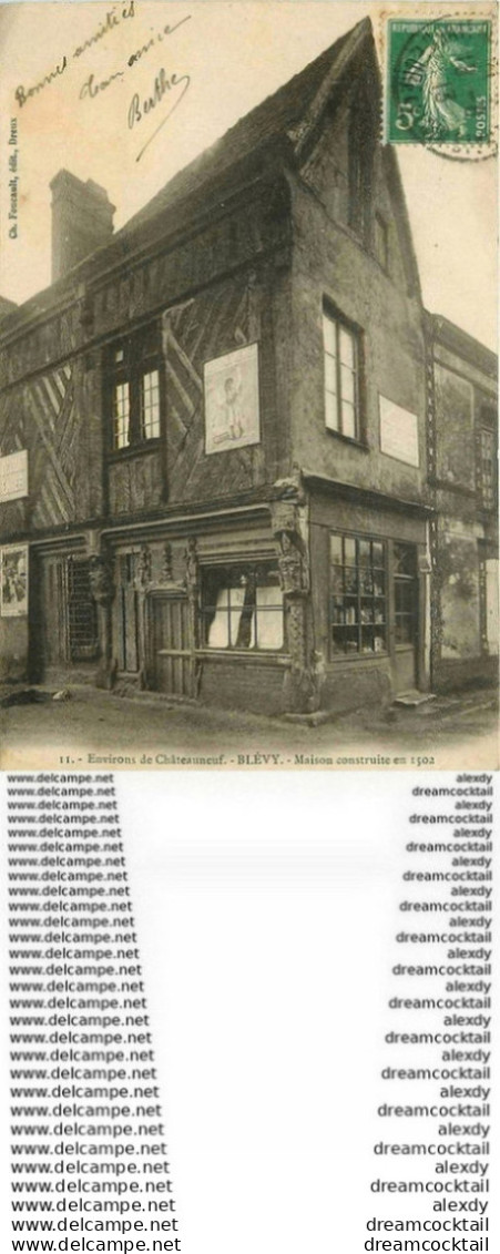 2 X Cpa 28 BLEVY. Maison Et Lavandières Sur Bords De La Blaise 1913 - Blévy