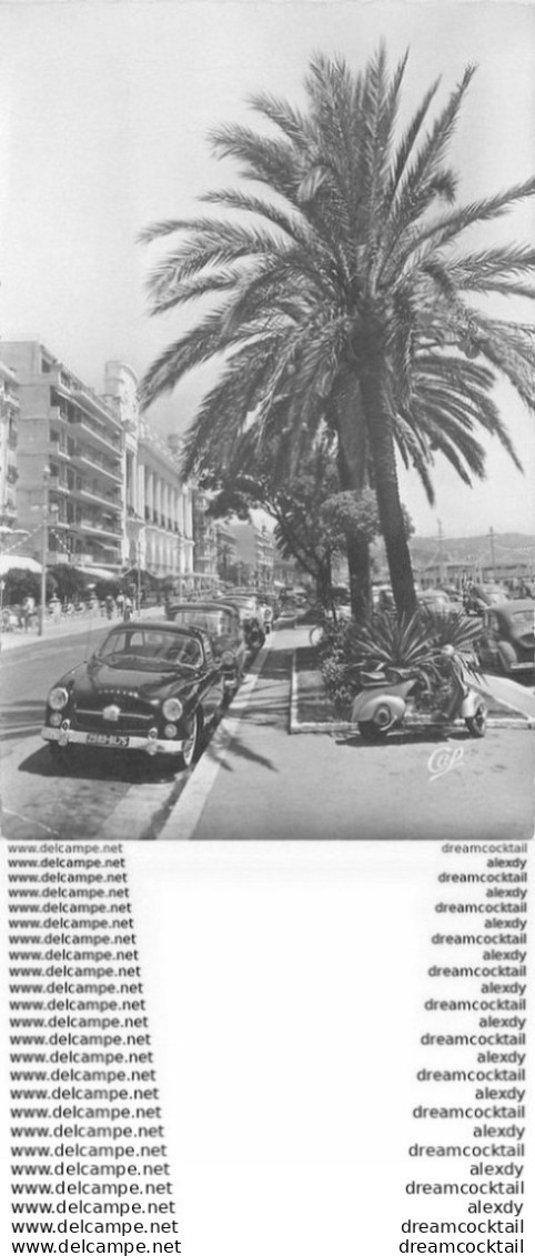 Photo Cpsm 06 NICE. Voitures Ancienne Et Vespa Sur Avenue Des Anglais (timbre Manquant)... - Stadsverkeer - Auto, Bus En Tram