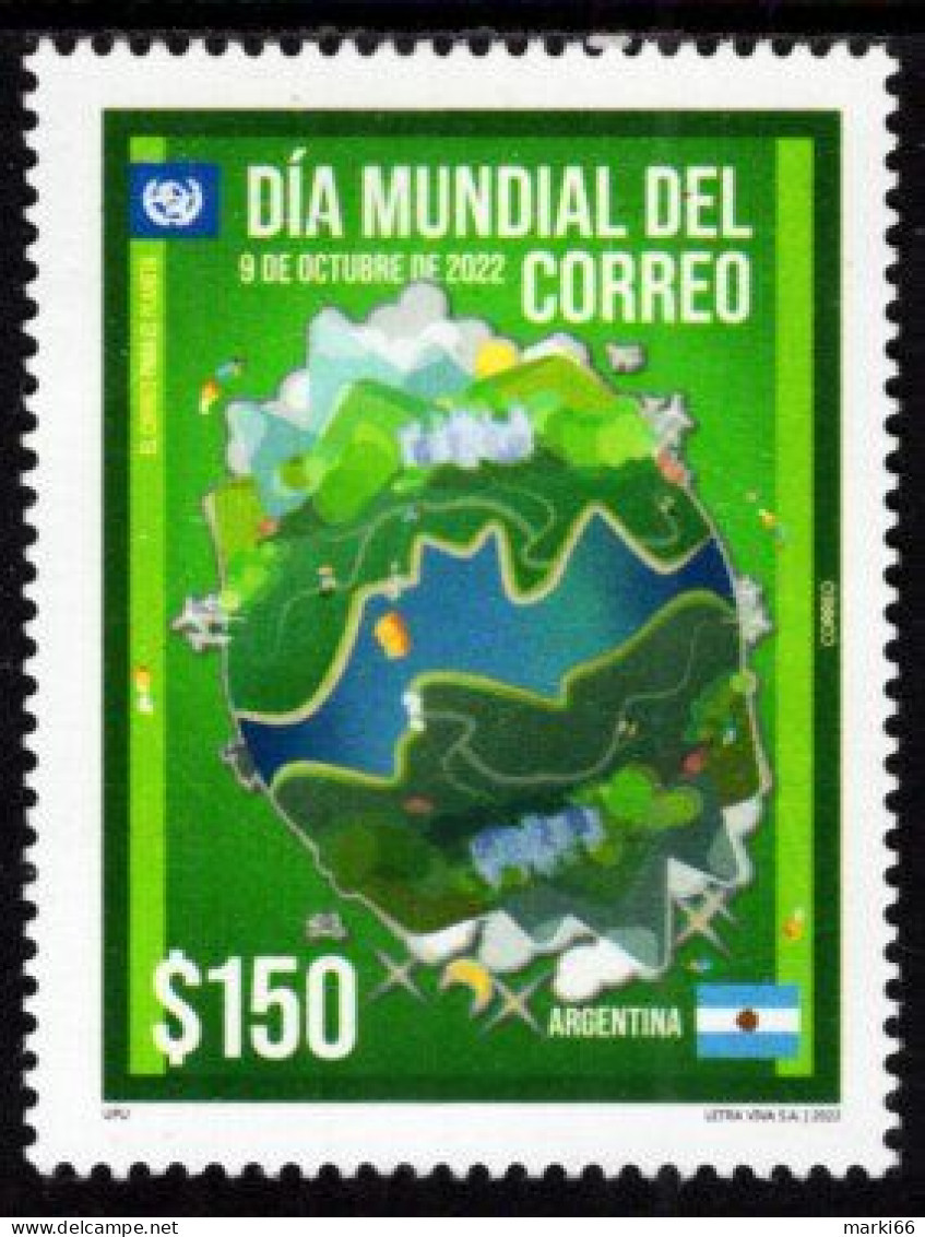 Argentina - 2022 - World Post Day - Mint Stamp - Nuevos