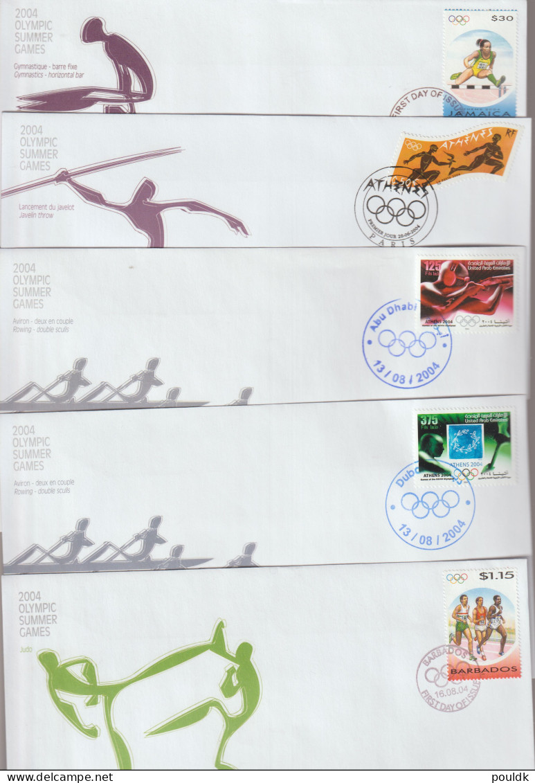 Collection Of Olympic Games Covers From Athens 2004. A Total Of 15 Covers. Postal Weight Approx 0,09 Kg. - Summer 2004: Athens