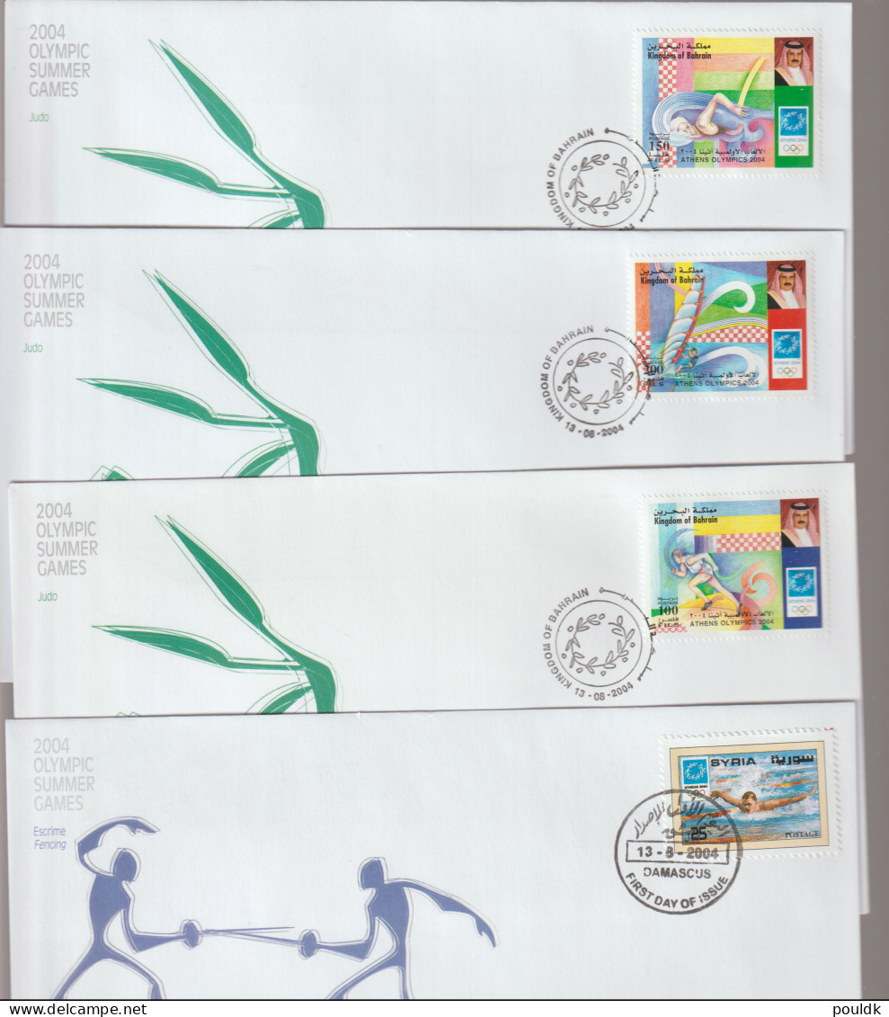 Collection Of Olympic Games Covers From Athens 2004. A Total Of 15 Covers. Postal Weight Approx 0,09 Kg. - Summer 2004: Athens