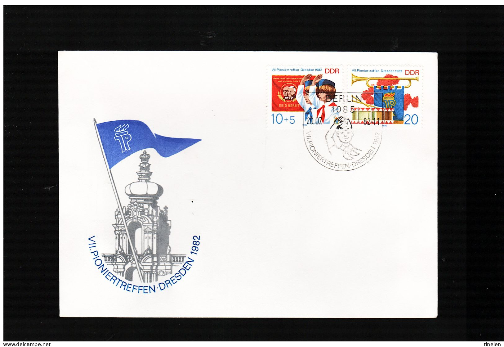 DDR - 20 7 1982 FDC  VII. PIONIERTREFFEN- SCOUT  DRESDEN - 1981-1990