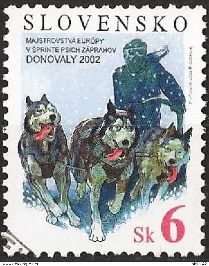 Slovakia 2002 - Mi 417 - YT 362 ( European Dog Sled Championship ) - Used Stamps