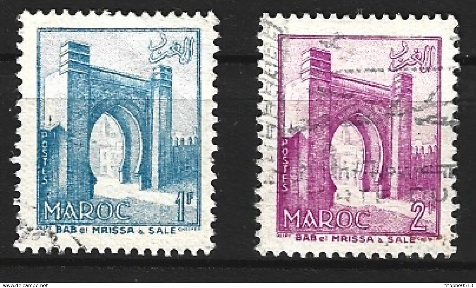 MAROC. N°346-7 Oblitérés De 1955-6. Bab-el-Mrissa. - Used Stamps