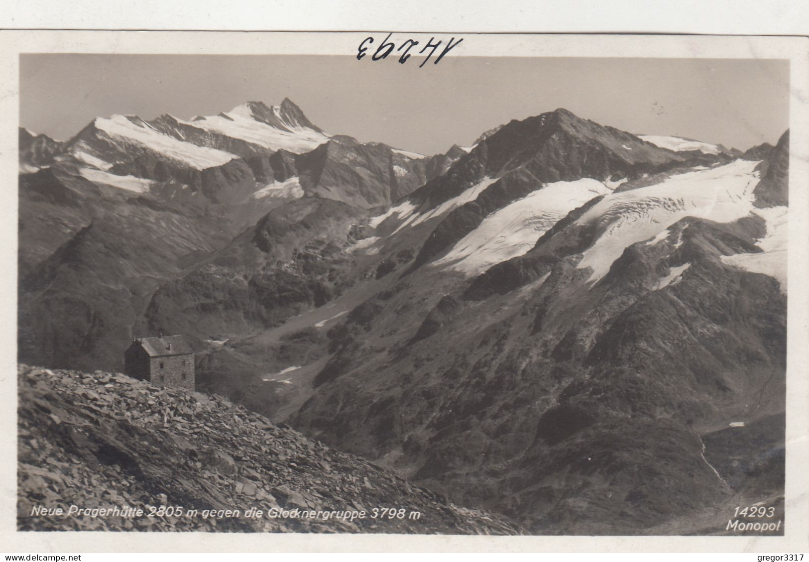 D9626) NEUE PRAGERHÜTTE Gegen Die GLOCKNERGRUPPE  - Tolle S/W FOTO AK - Matrei Osttirol - Matrei In Osttirol