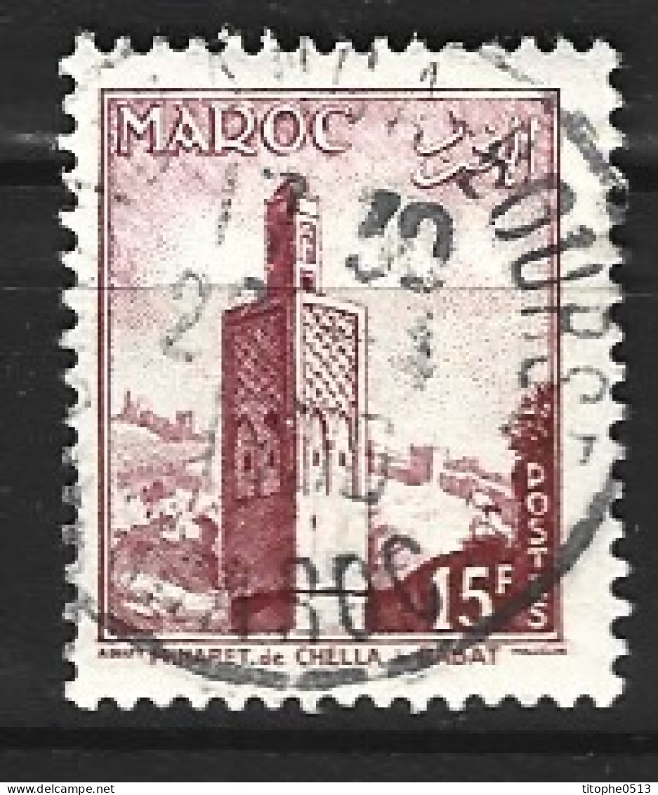 MAROC. N°354 Oblitéré De 1955-6. Minaret. - Mezquitas Y Sinagogas