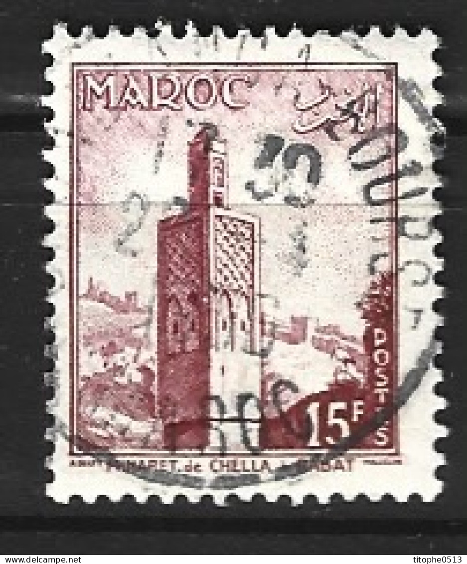 MAROC. N°354 Oblitéré De 1955-6. Minaret. - Mosques & Synagogues