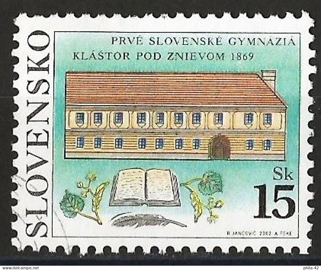 Slovakia 2002 - Mi 421 - YT 366 ( Grammar School, Kláštor Pod Znievom ) - Gebraucht