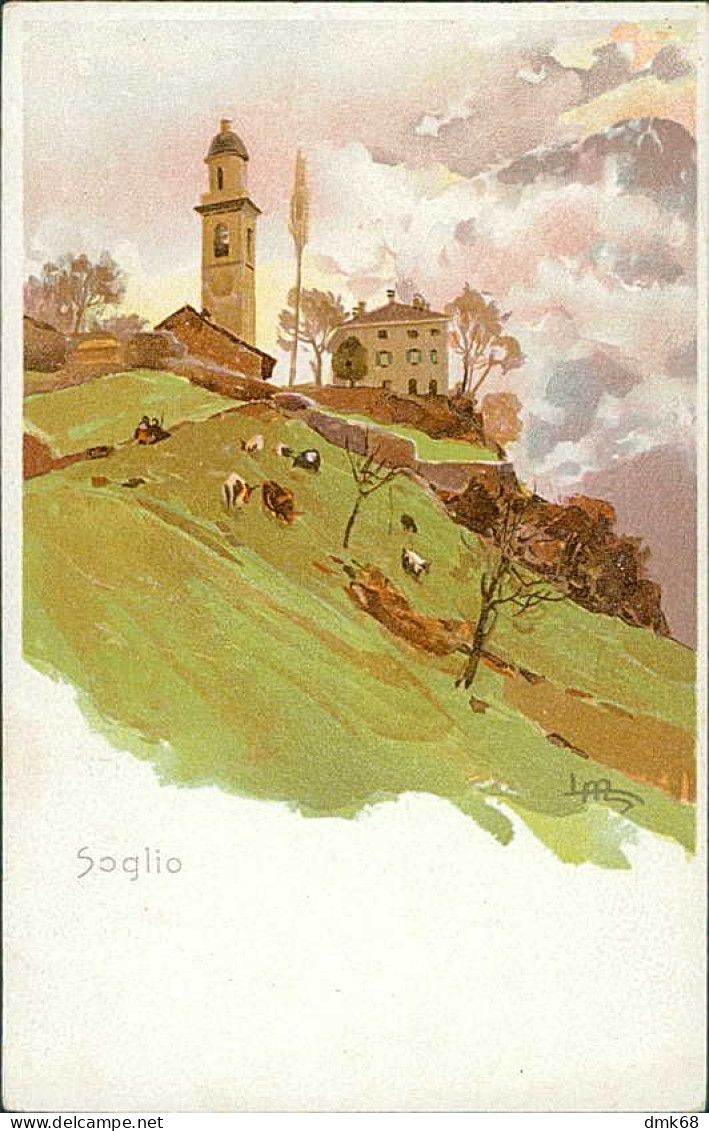 SWITZERLAND - SOGLIO / BREGAGLIA - SIGNED METLICOVITZ - 1900s (17202) - Bregaglia