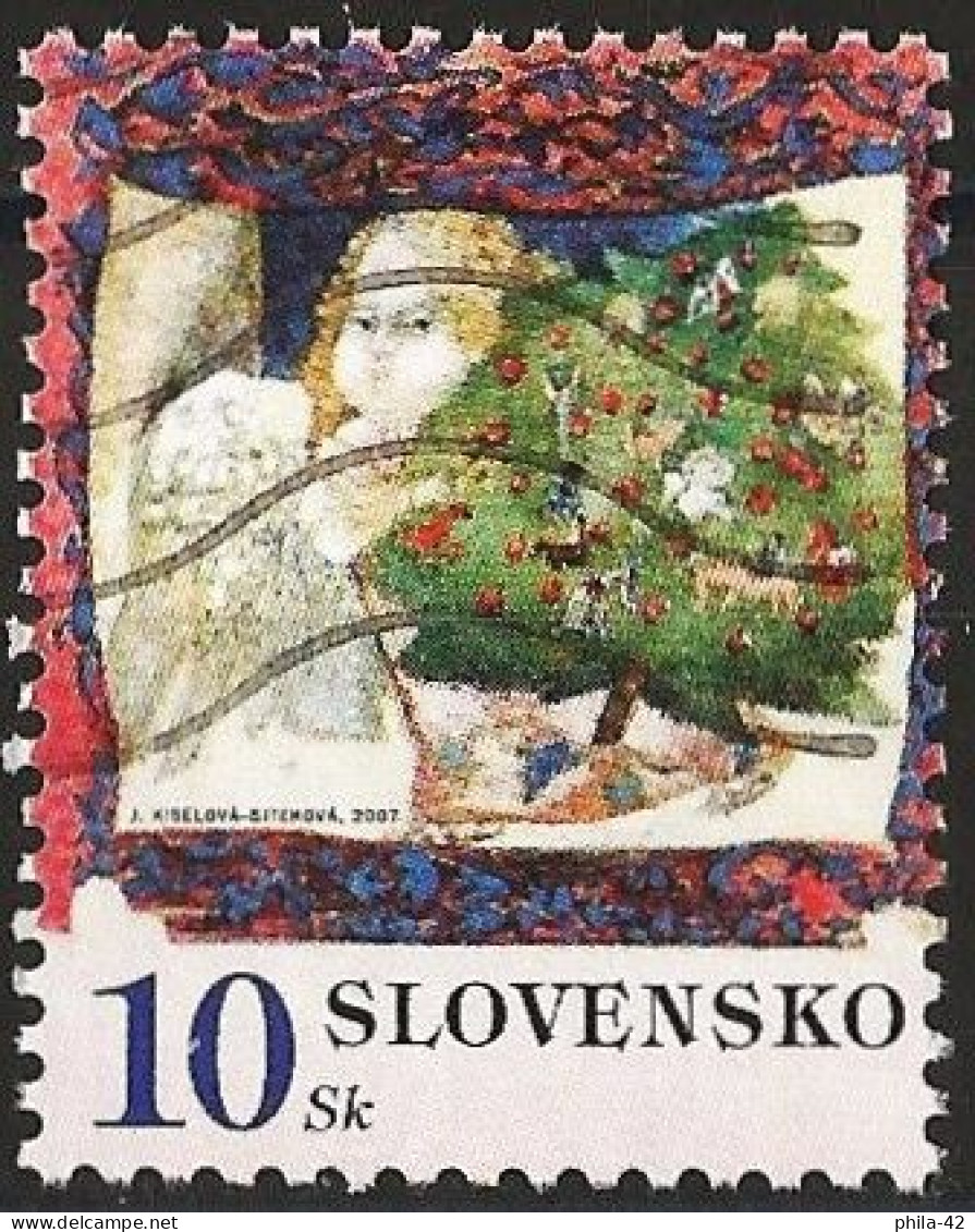 Slovakia 2007 - Mi 570 - YT 495 ( Child And Christmas Tree ) - Usados