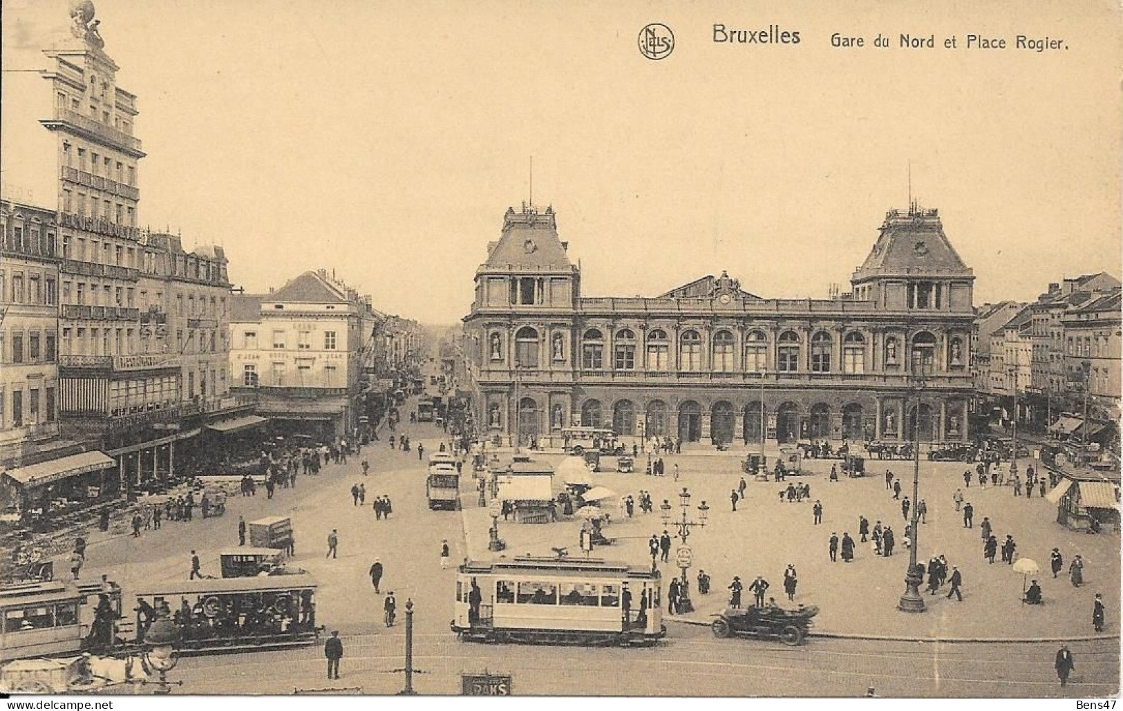 Bruxelles Gare Du Nord Et Place Rogier -pas Envoyé - Chemins De Fer, Gares