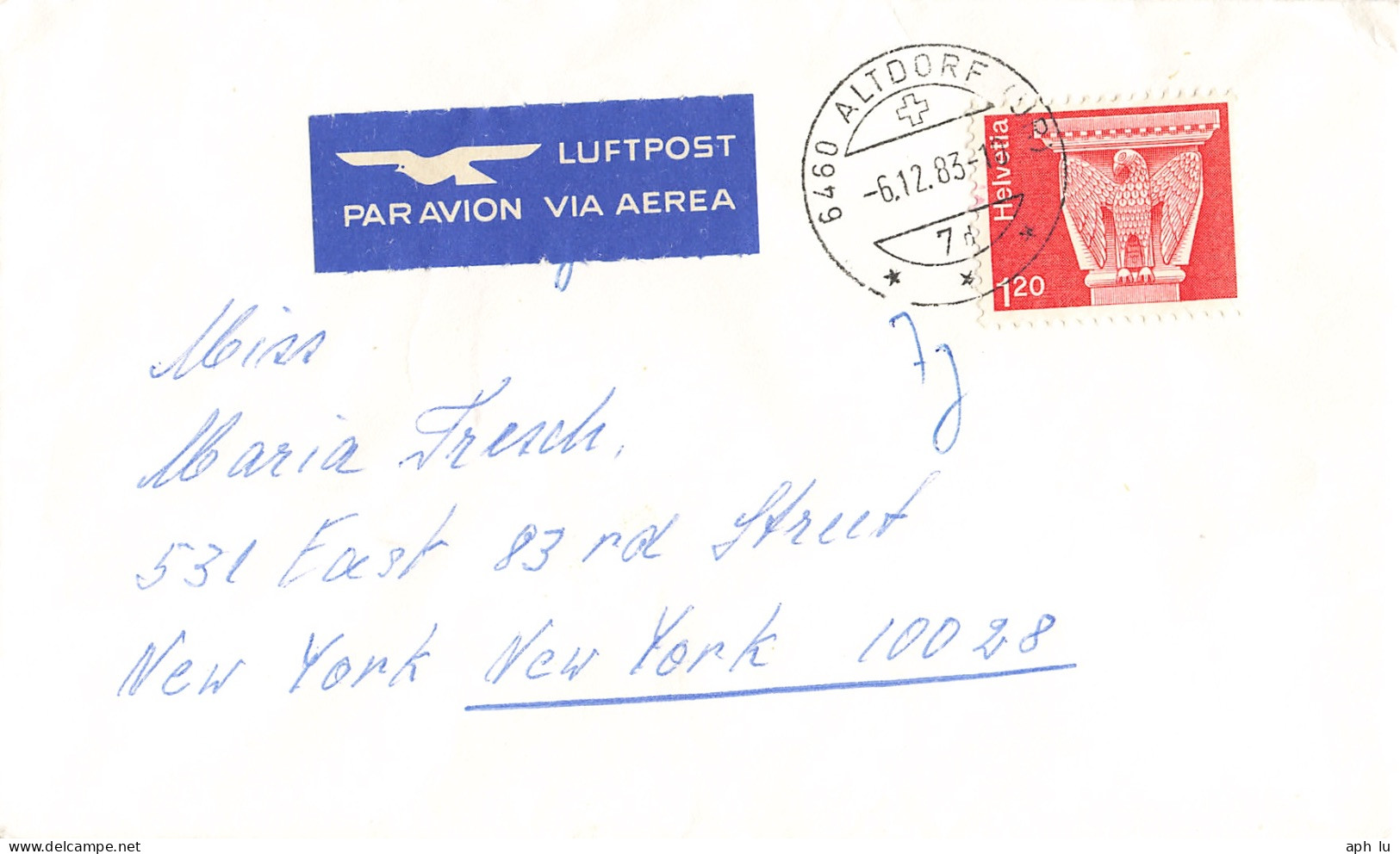 Luftpost-Brief In Die USA (ad0279) - Autres & Non Classés